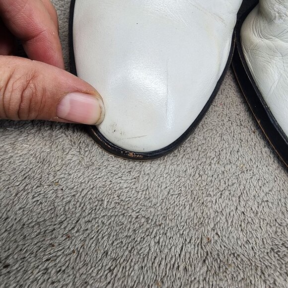 Rebecca Minkoff Shoes Womens Size 8.5 White Leather Slip On Mules *Read* - Picture 4 of 14